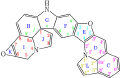 Pirrolo(1′′,2′′,3′′-1′,8′)kinolino(2′,3′-4,5)furo(2,3-b)oxireno(6,7)indolizino(1,8-fg)karbazol.png