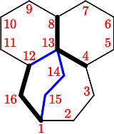 Dihidroartemizinin Baeyer váz.svg