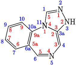 3H-(1,2,4)Triazolo(4,3-a)(1,4)benzodiazepin.svg