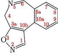 4H-(1,2)Oxazolo(5,4-d)(2)benzazepin.svg