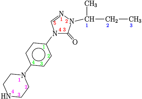 4-(4-Piperazin-1-il)fenil-2-(1-metilpropil)-2,4-dihidro-1,2,4-triazol-3-on.svg