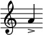 { \override Staff.TimeSignature #'stencil = ##f a'-> }